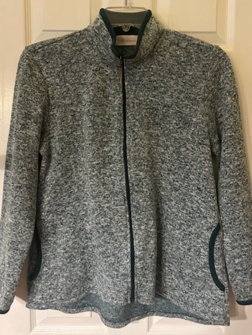 Stan Herman Green Full-zip Cardigan Sweater Jacket